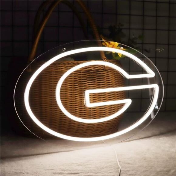 Green Bay Packers NFL Neon Sign Home Bar Pub Party Football Team Led Lights NEW